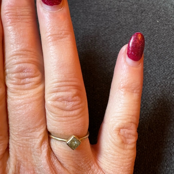 Gabriella Kiss SIZE 7 18k gold & yellow diamond stacking ring - Picture 2 of 4